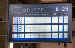 Autobusové nádraží - informační panel